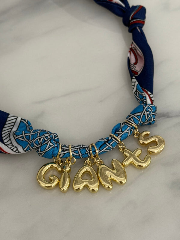New York Giants Scarf Charm Necklace