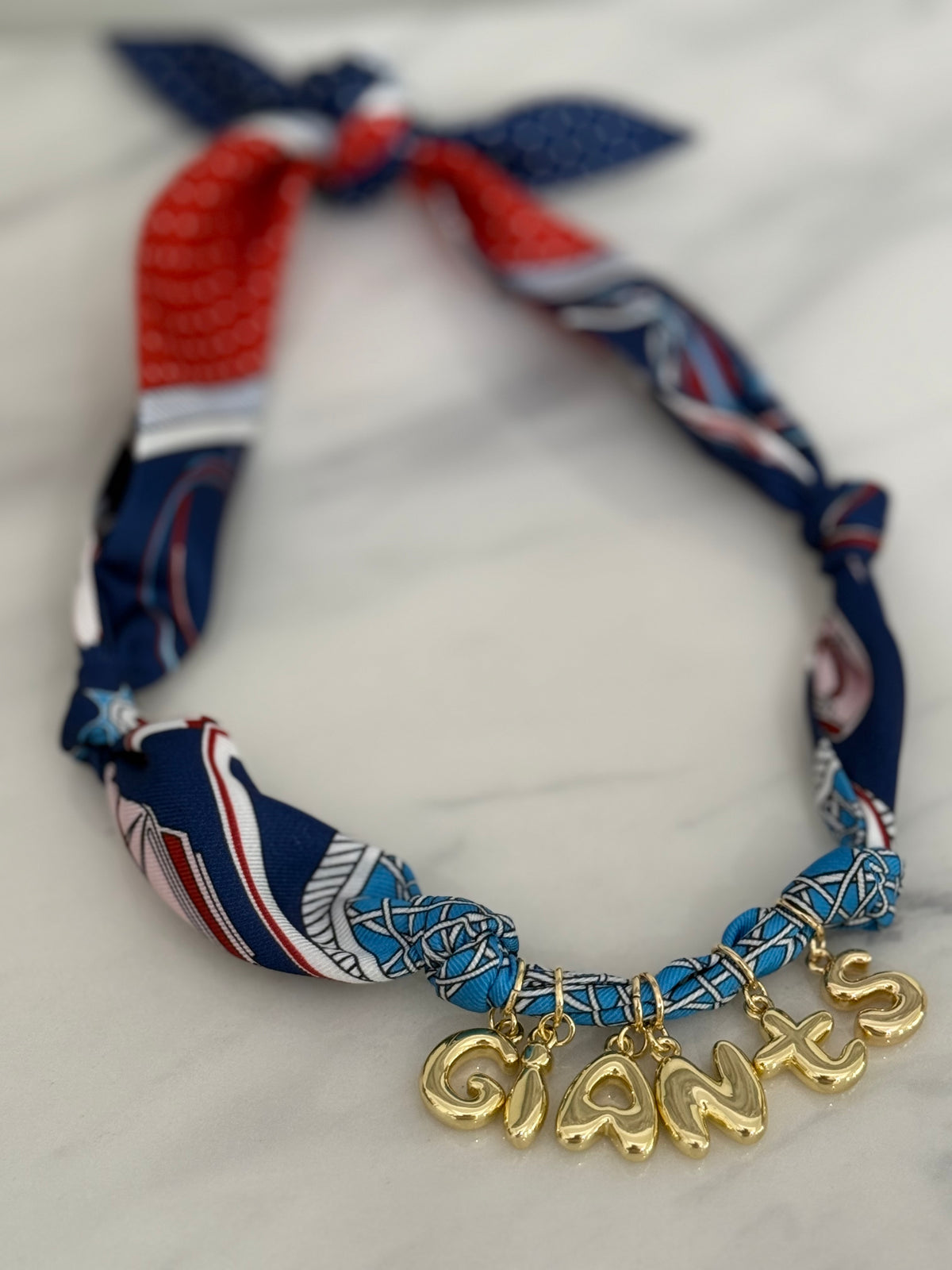 New York Giants Scarf Charm Necklace