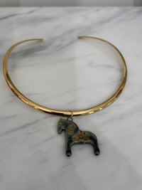Ceramic Horse Pendant Choker