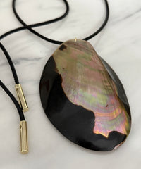 Brown Mother of Pearl Shell Wrap Necklace