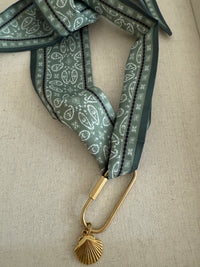 Sage  Bandana Carabiner Scarf Necklace