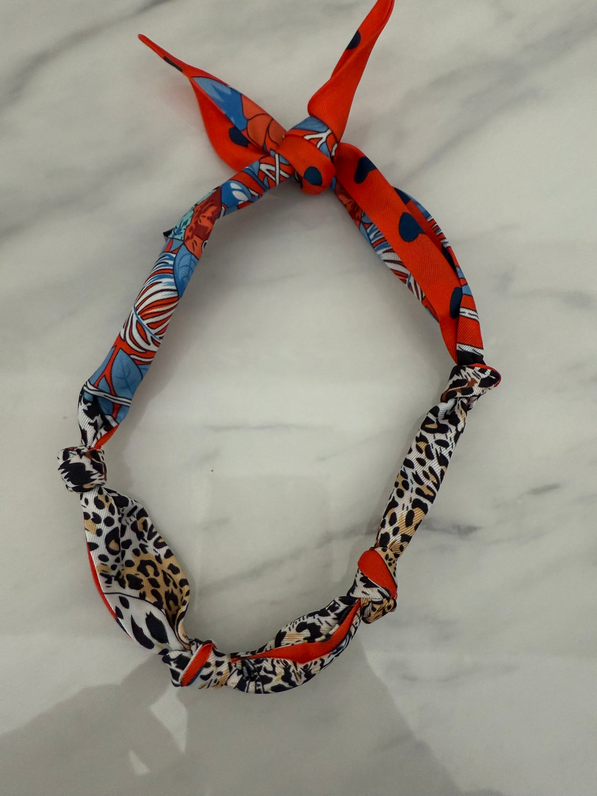 Custom Initial Letter Scarf Necklace