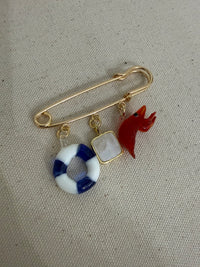Lobster Season Pin Brooch