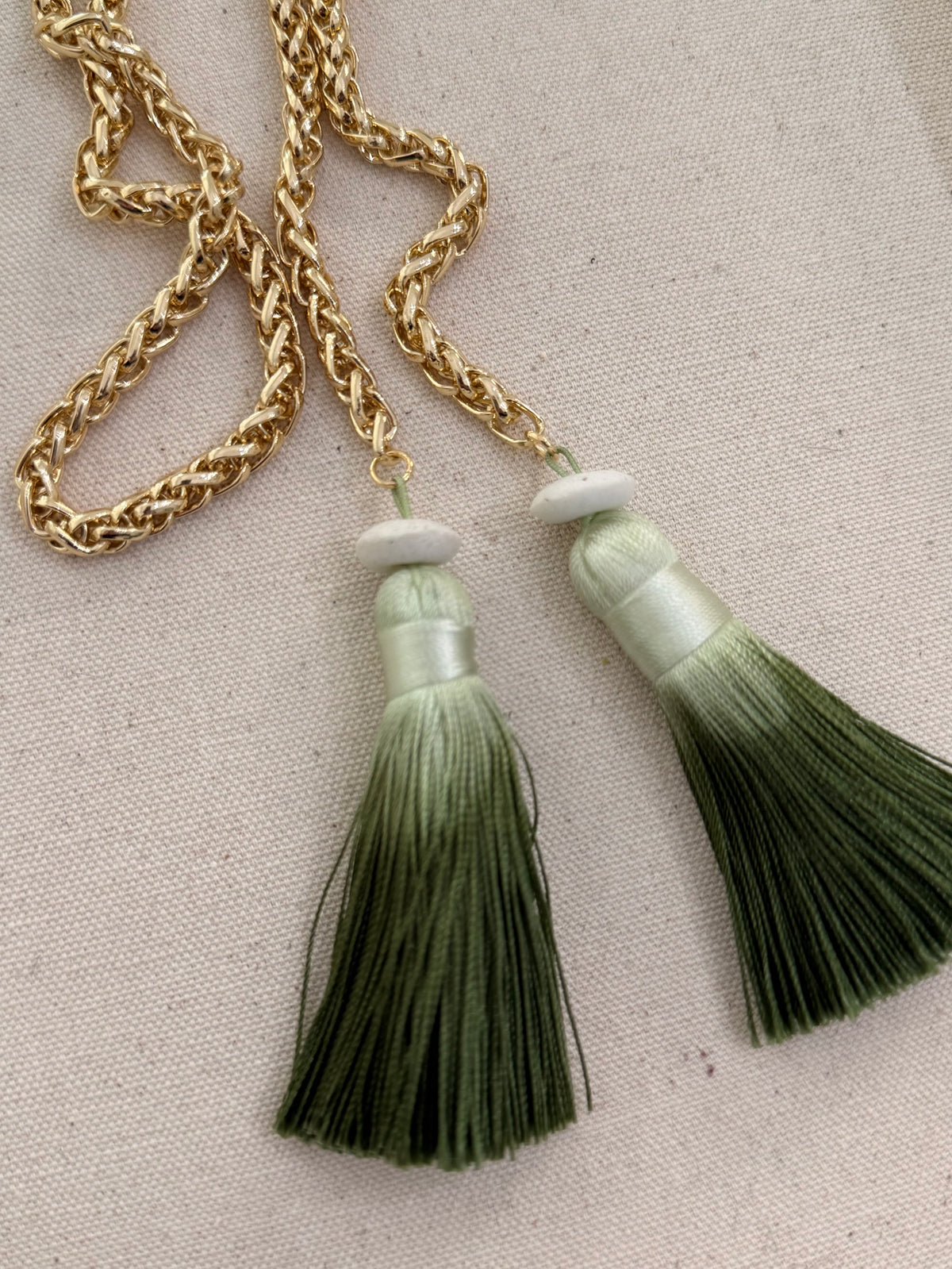 Ombre Tassel Lariat Necklace