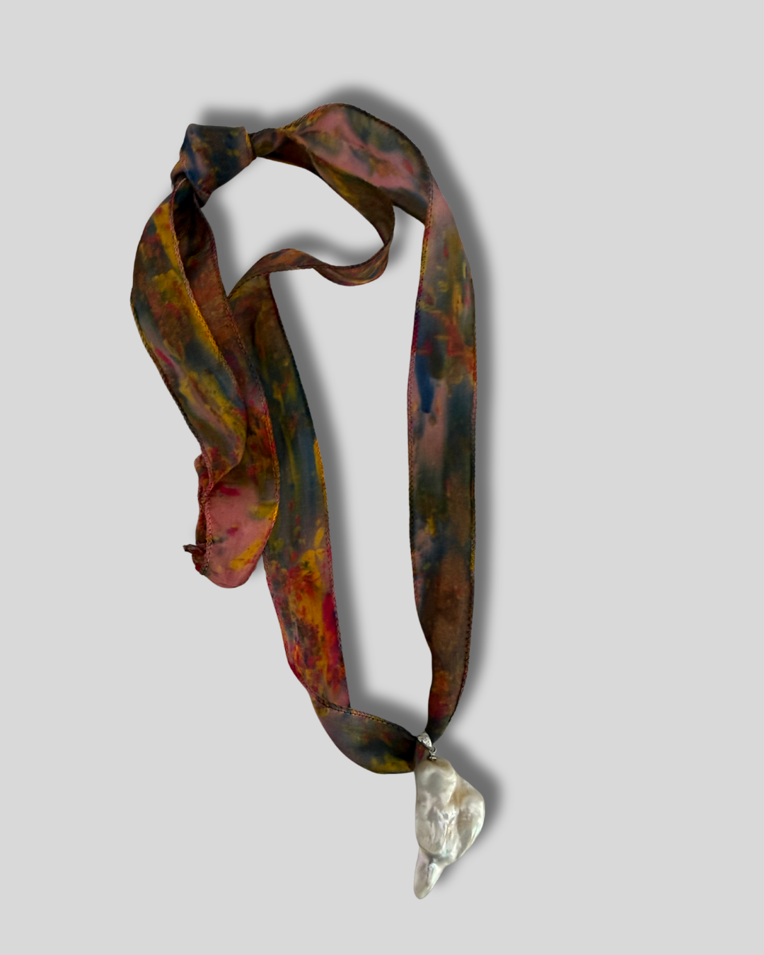 DYE STUDY - HAND DYED SILK NECKLACE 02