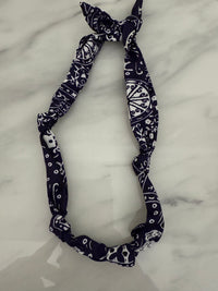 Custom Initial Letter Scarf Necklace