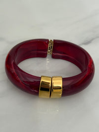 Marbled Resin Hinged Bracelet