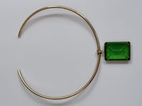 Bright Green Glass Stone Choker