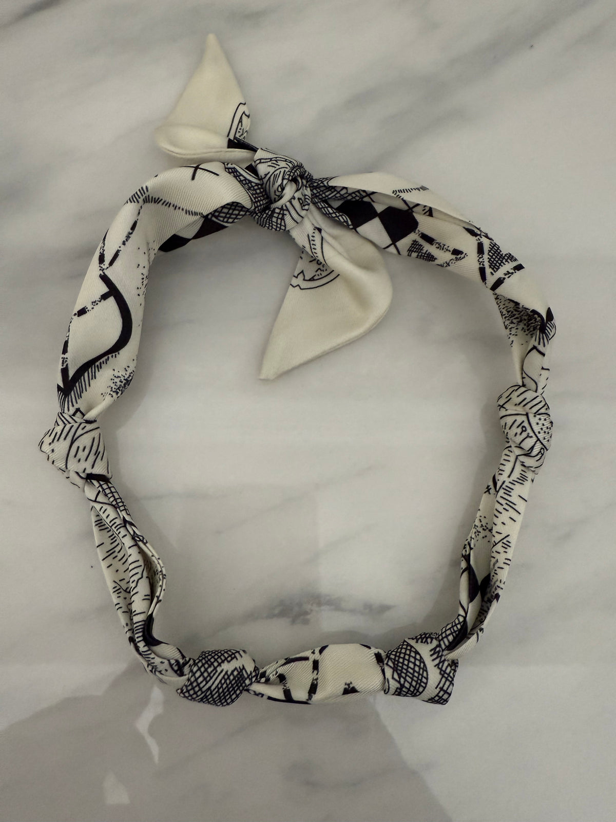 Custom Initial Letter Scarf Necklace