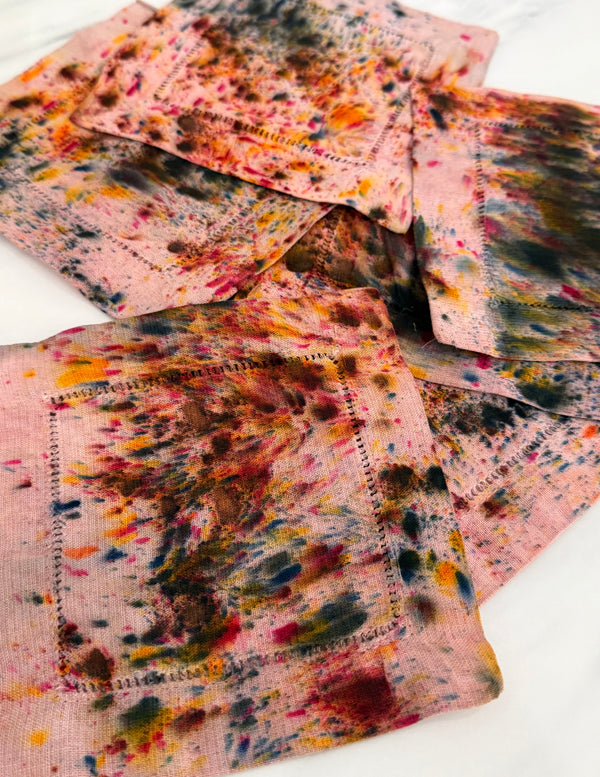 DYE STUDY - RUST & OLIVE COCKTAIL NAPKINS