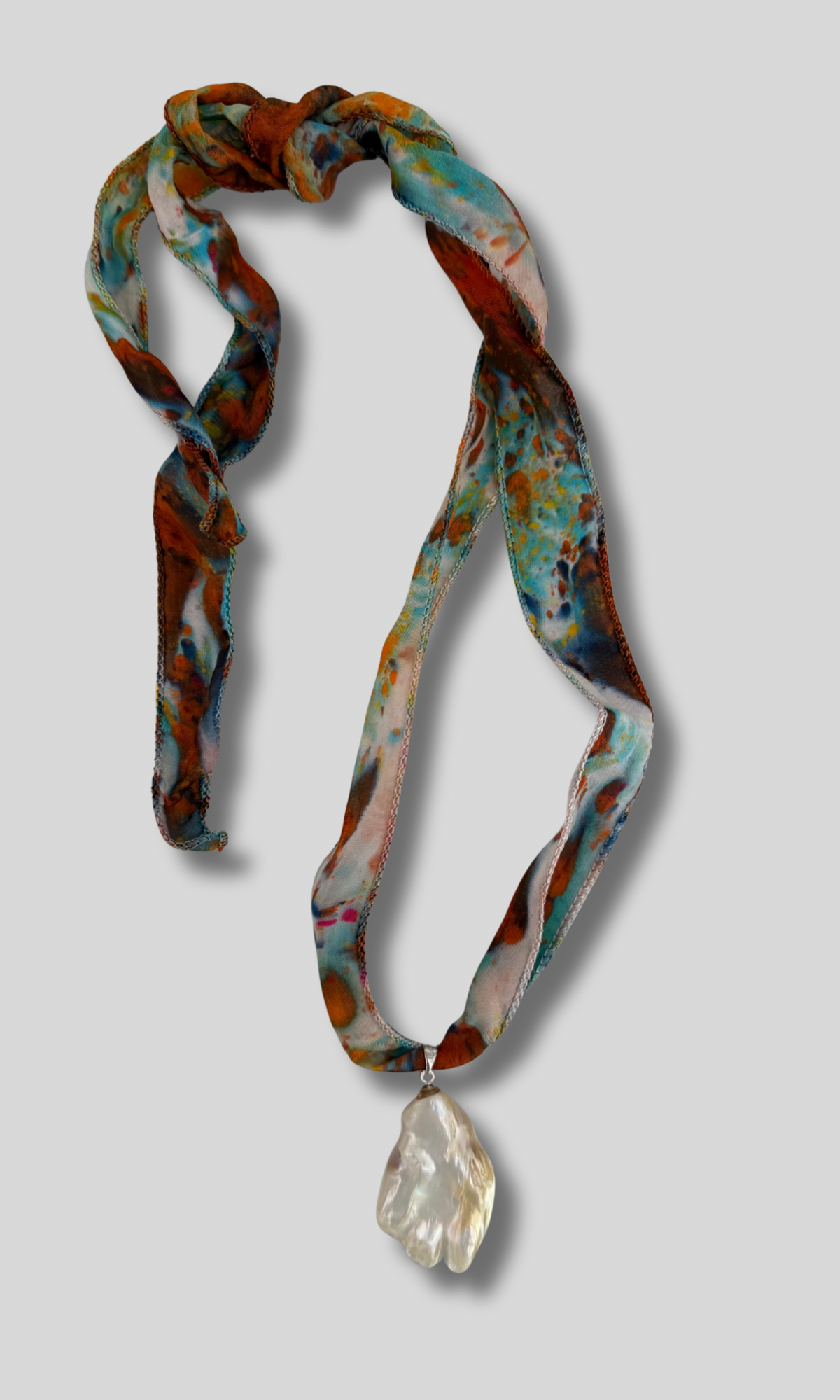 DYE STUDY - HAND DYED SILK NECKLACE 03