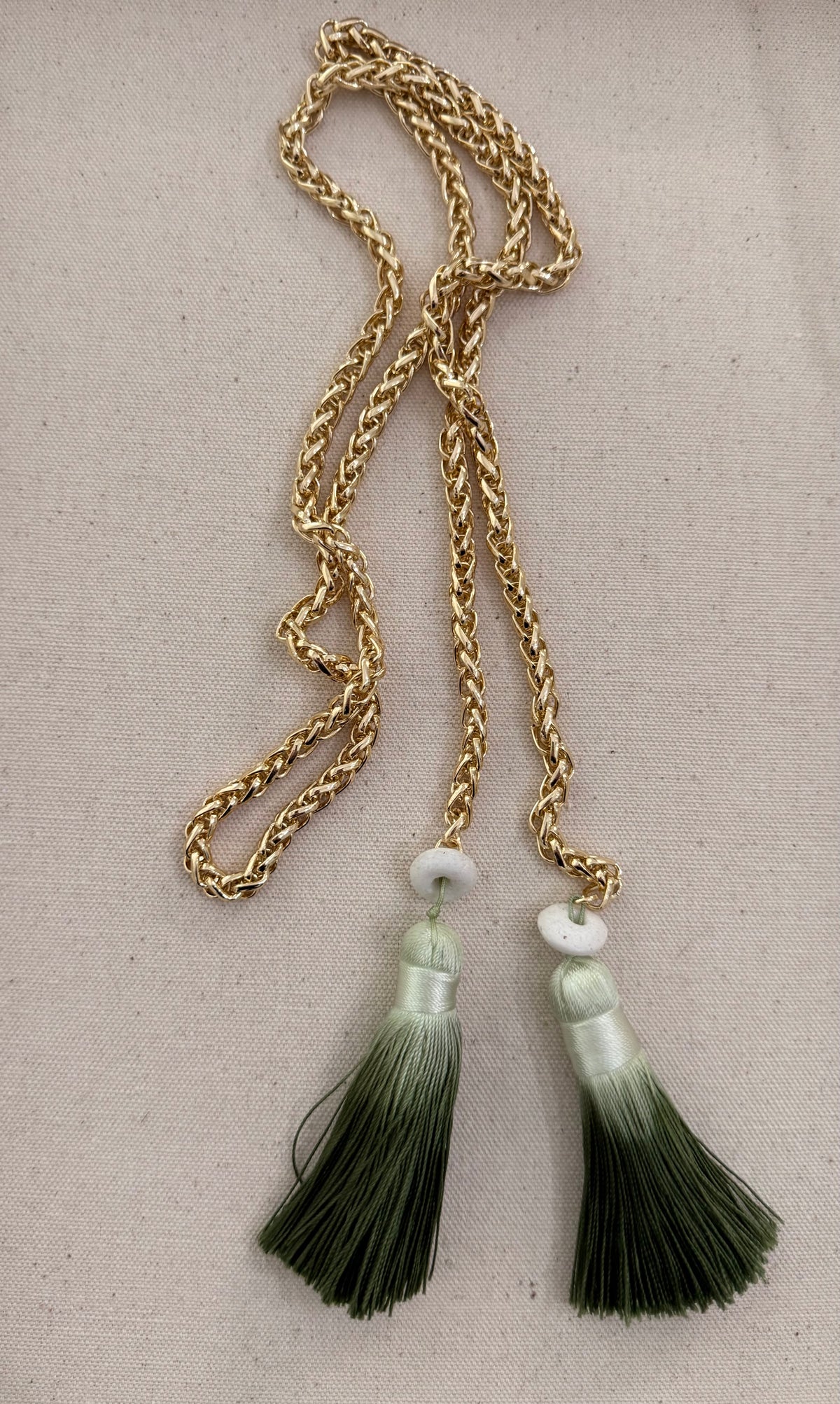Ombre Tassel Lariat Necklace
