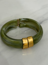 Marbled Resin Hinged Bracelet