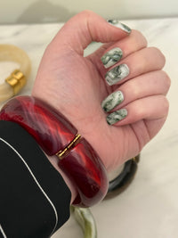 Marbled Resin Hinged Bracelet