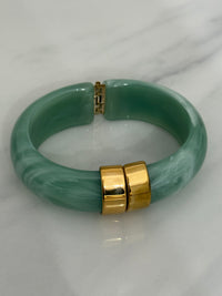 Marbled Resin Hinged Bracelet