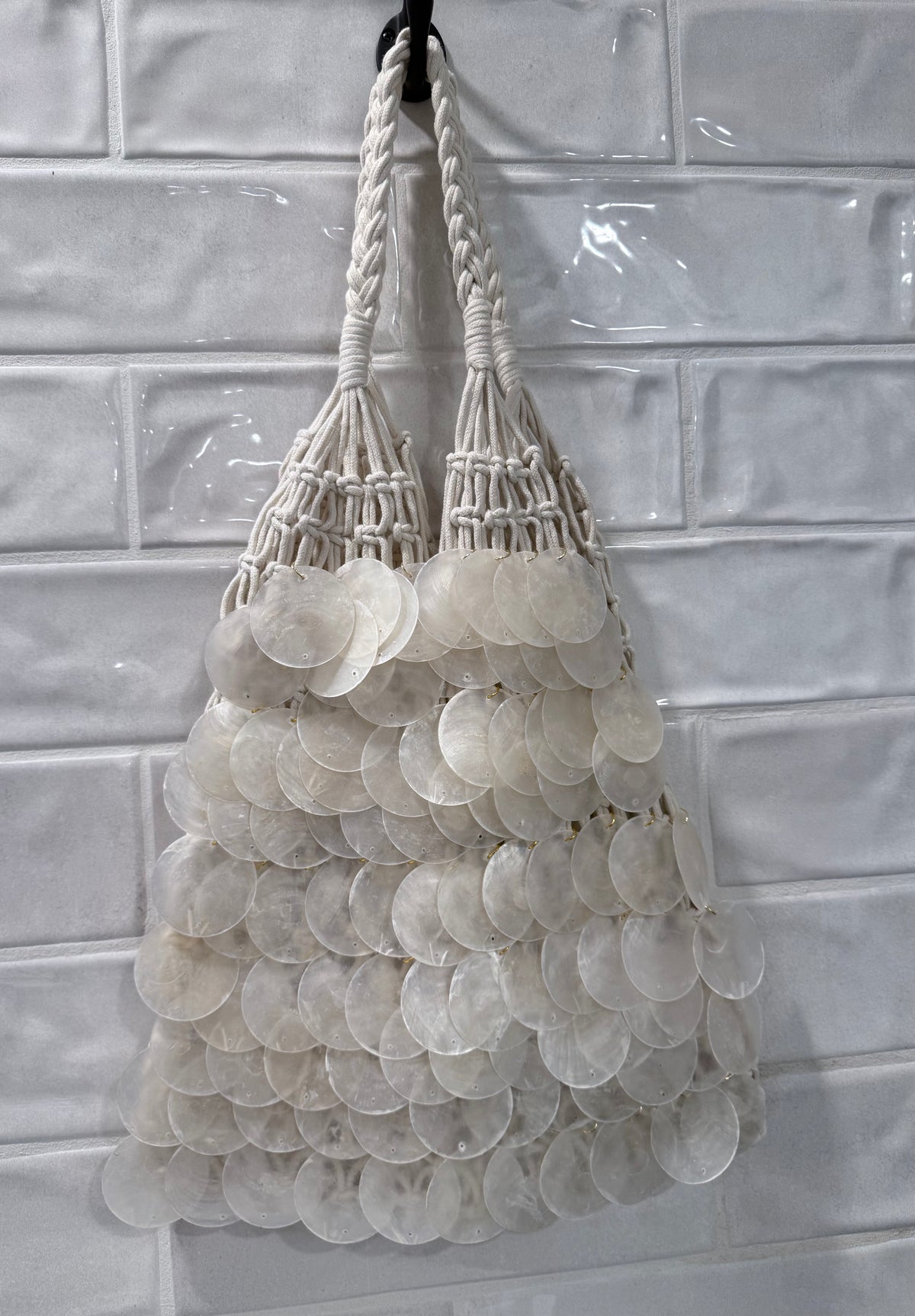 White Capiz Shell Bag
