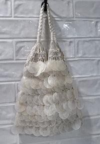 White Capiz Shell Bag