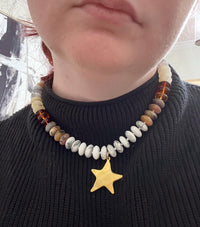 Star Shine Beaded Charm Necklace