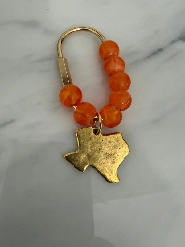 Texas Beaded Bag Charm