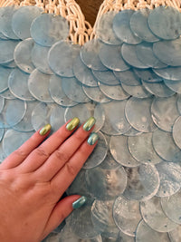 Light Blue Capiz Shell Bag