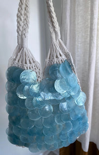 Light Blue Capiz Shell Bag