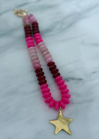 Star Shine Beaded Charm Necklace