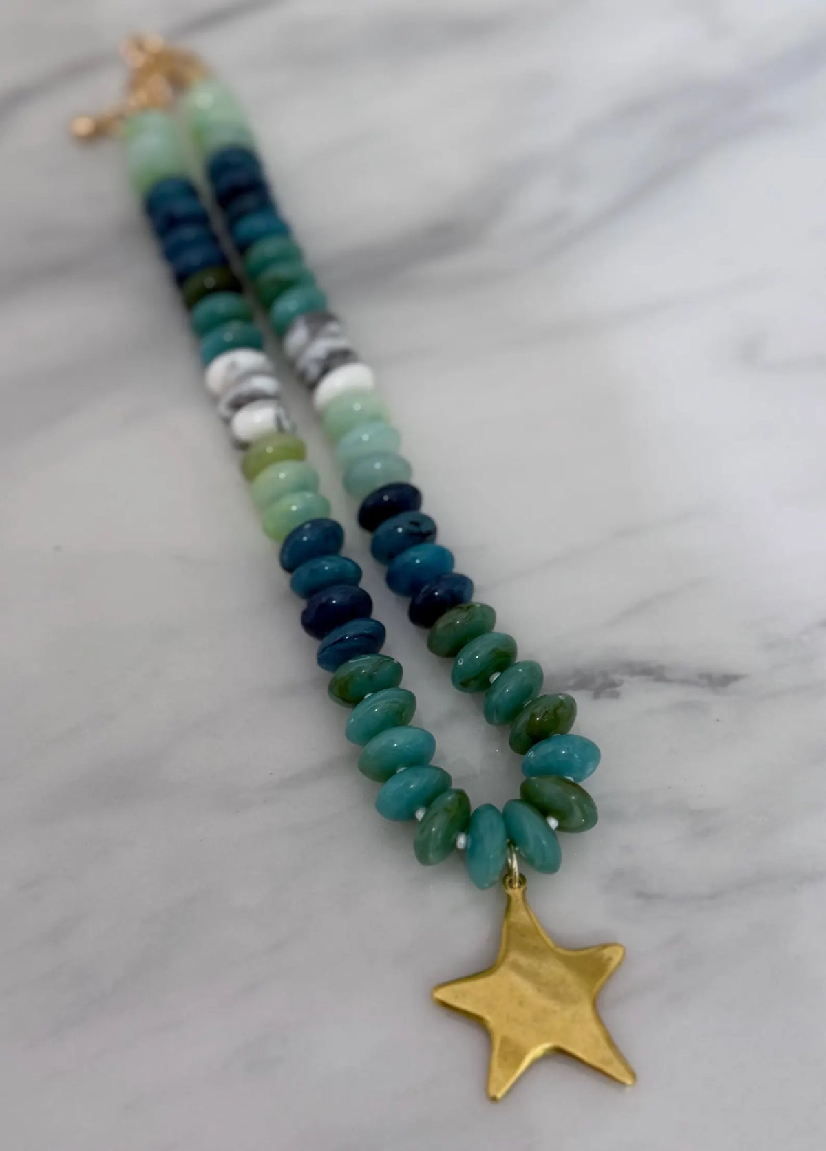 Star Shine Beaded Charm Necklace
