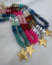 Star Shine Beaded Charm Necklace